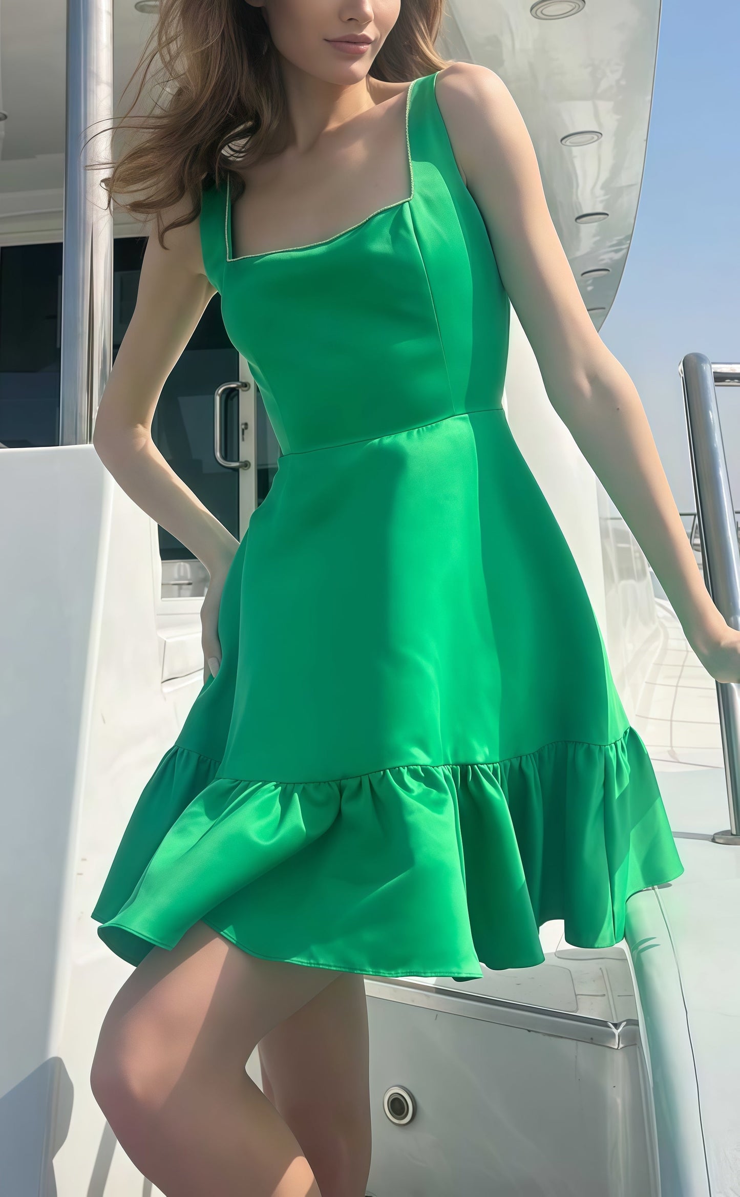 Pink A-line Homecoming Dresses Square Neck Mini Party Dress,AST1835