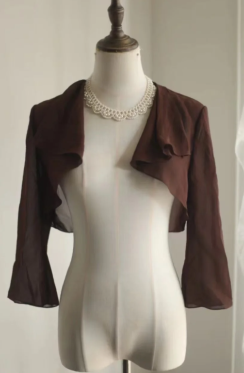 Brown Shiny Beaded Chiffon Homecoming Dress Fashion Birthday Party Dress Evening Dress gh4815