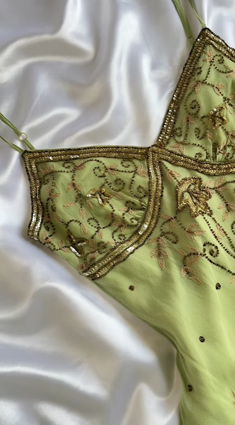 Green Beaded Short Chiffon Homecoming Dress Prom Dress Evening Dress Birthday Party Dress gh4856