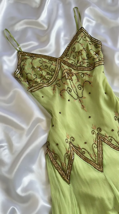 Green Beaded Short Chiffon Homecoming Dress Prom Dress Evening Dress Birthday Party Dress gh4856