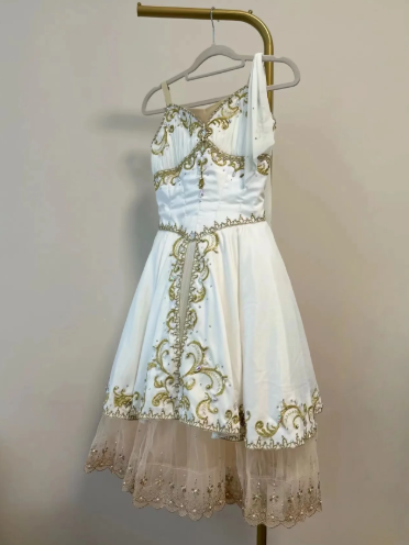 amakanas-White Beaded Short Vintage Floral Satin Homecoming Dress Birthday Party Dress gh5127