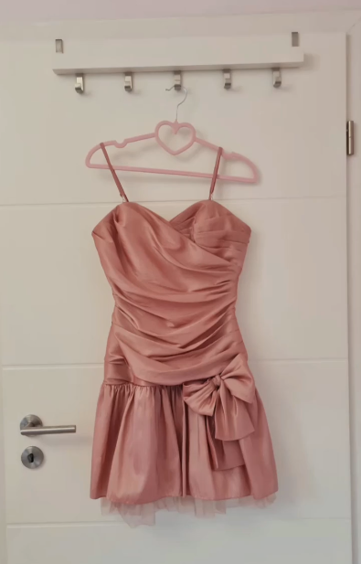 amakanas-satin pink color homecoming dresses tight hoco dresses  gh5805