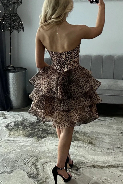 amakanas-_____ Fashionable exquisite beaded leopard print A-line short homecoming dresses tight hoco dresses gh5811