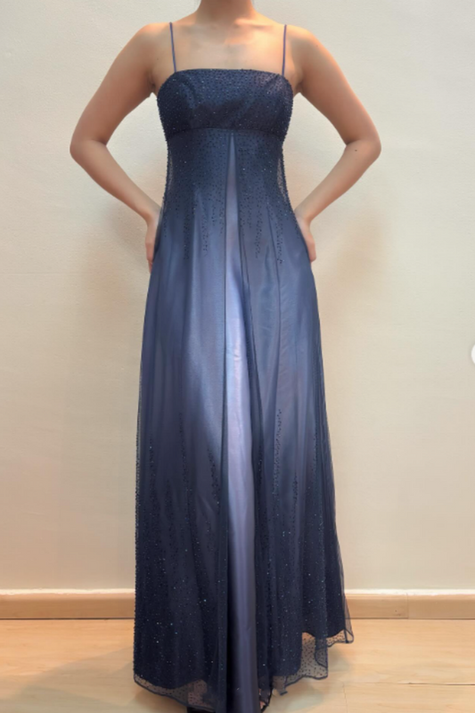 amakanas- Imperial-Style Exquisite Shimmering Beaded Mesh Midnight Imperial Beaded Dress gh6203