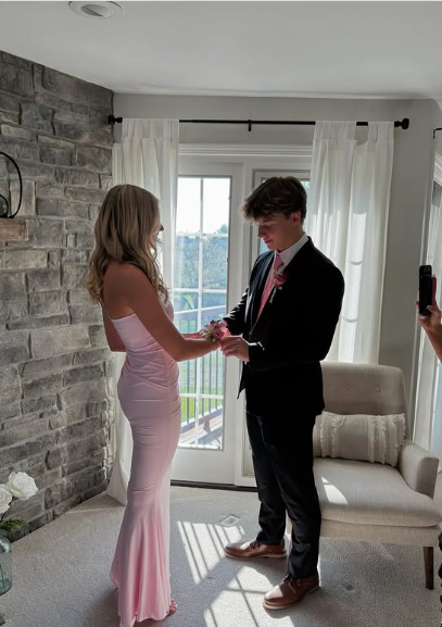 Elegant Pink Strapless 3D Flower Mermaid Ball Gown Bridesmaid Dress TP2269