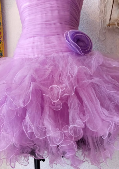 Vintage A Line Sweetheart Rhinestone Tulle Short Homecoming Dress Birthday Dress SH2087