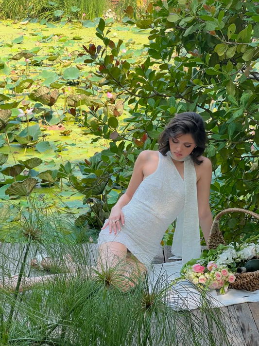 Gorgeous Sheath One Shoulder Beaded White Chiffon Short Homecoming Dress SH2213