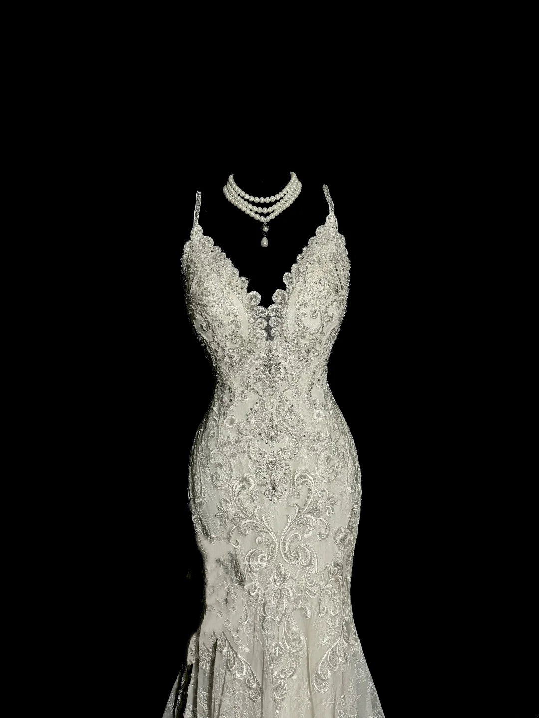 Vintage Bridal Dress Mermaid Spaghetti Straps Lace Long Wedding Dress Retro Wedding Dresses Modest Wedding Gowns W877