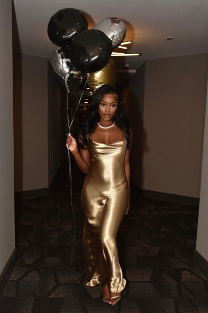 Simple Satin Long Prom Dress Evening Dress SH988