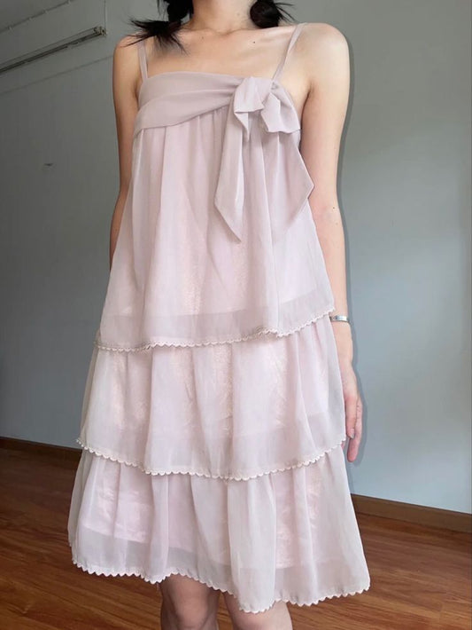 amakanas--Pink Ruffled Short Spaghetti Strap Chiffon Homecoming Dress gh5682