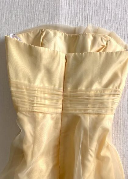 amakanas-Yellow off-the-shoulder A-line short chiffon ruffle homecoming dress birthday party dress fairy gh5237