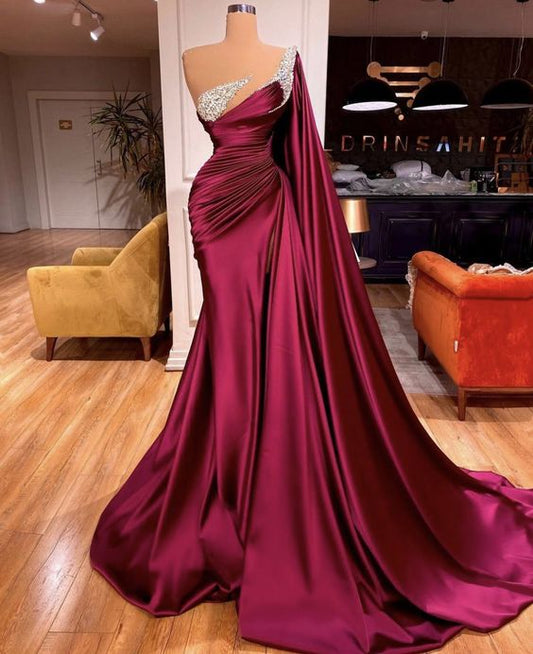 Long A Line Prom Dress, Evening Dress    cg19861