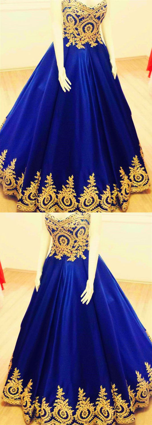 royal blue quinceanera dresses,sweet 16 dress,gold lace appliques ball gowns,ball gown prom dresses cg2582