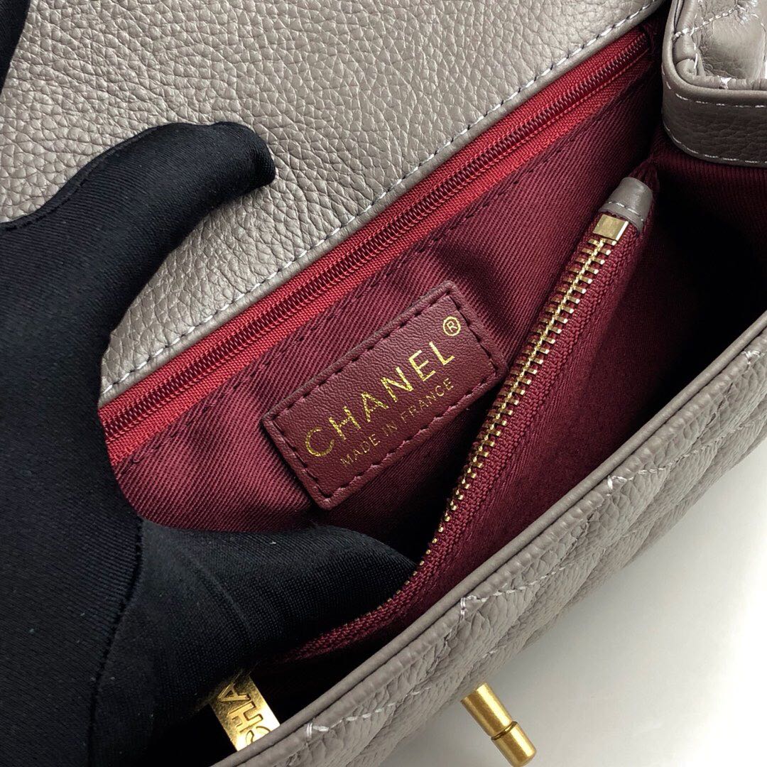 Chanel Coco Bag Quilted Caviar With Lizard Blue