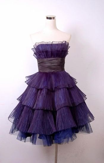 amakanas-Purple short multi-layered tulle princess sweet homecoming dress gh5769