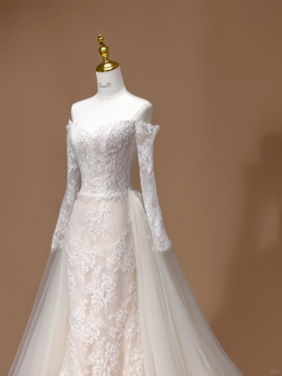 Dreamy Wedding Dress Mermaid Off The Shoulder Lace Long Sleeves White Long Wedding Dresses Bridal Gowns DH2795