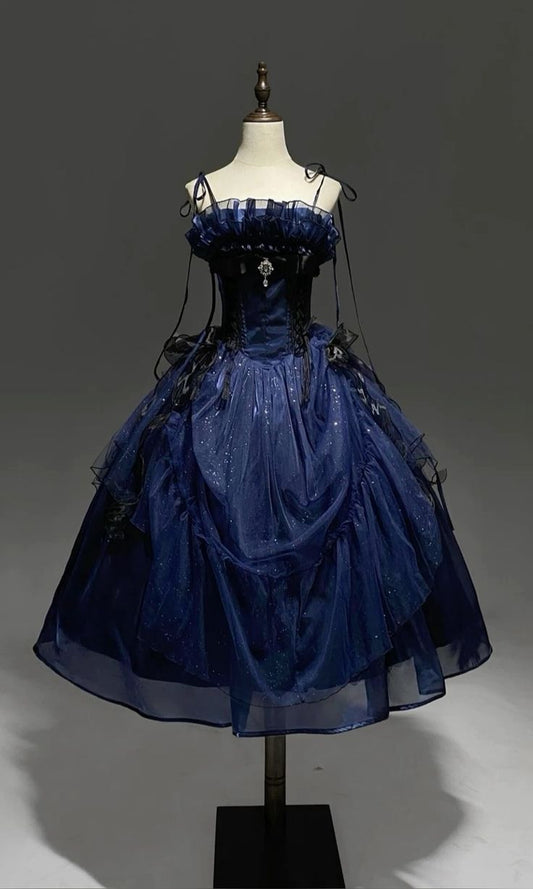 amakanas-Blue Homecoming Dress Princess Dress Short/Mid-Length Tulle gh5765