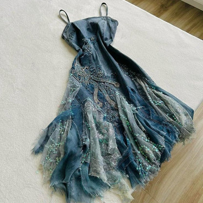 Blue Beaded Sequined Fashion Short Chiffon Homecoming Dress Party Gown gh4740