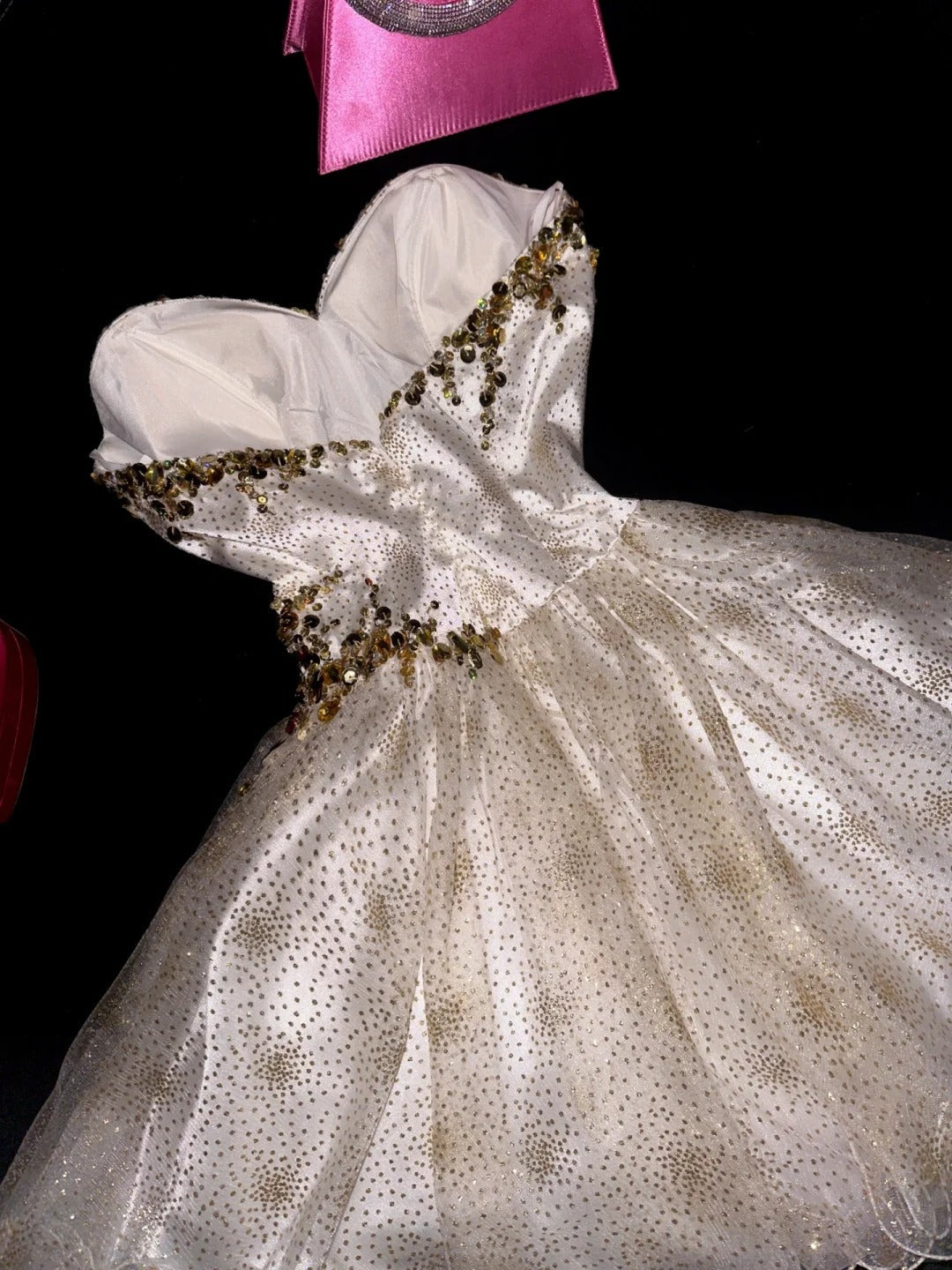 White gold beaded sequined gorgeous short homecoming dress tulle party dress birthday dress gh4458