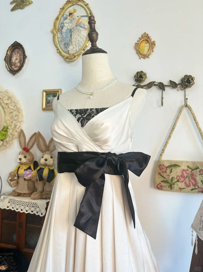 amakanas-White lace vintage short chiffon homecoming dress birthday dress gh5211