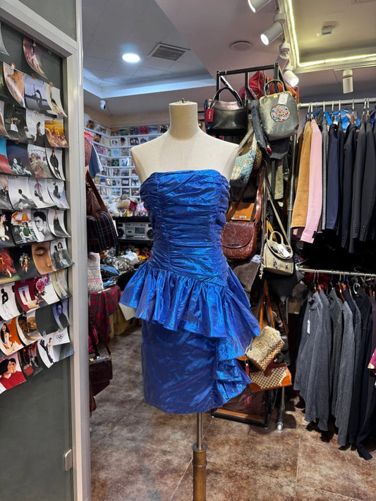 Blue Fashion Short Satin Homecoming Dress Ball Dress Banquet Dress gh4650