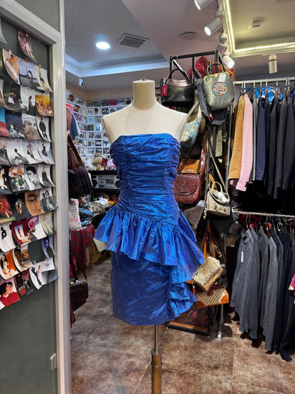 Blue Fashion Short Satin Homecoming Dress Ball Dress Banquet Dress gh4650