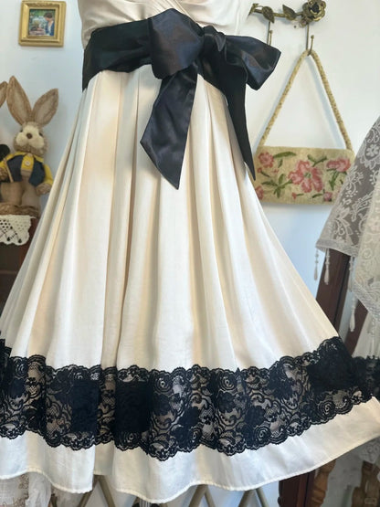 amakanas-White lace vintage short chiffon homecoming dress birthday dress gh5211