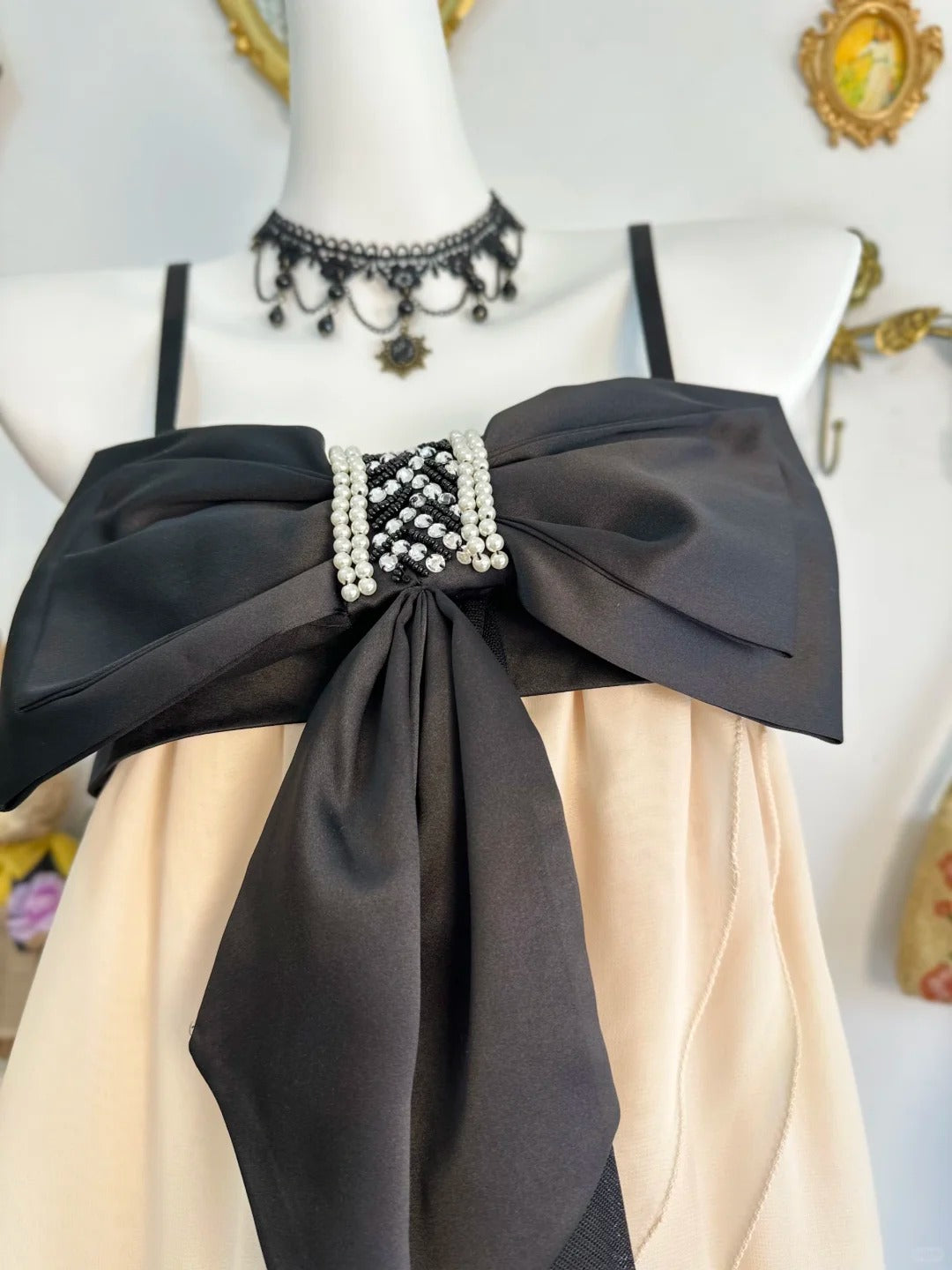 amakanas-Pink bow vintage short chiffon homecoming dress birthday dress gh5220