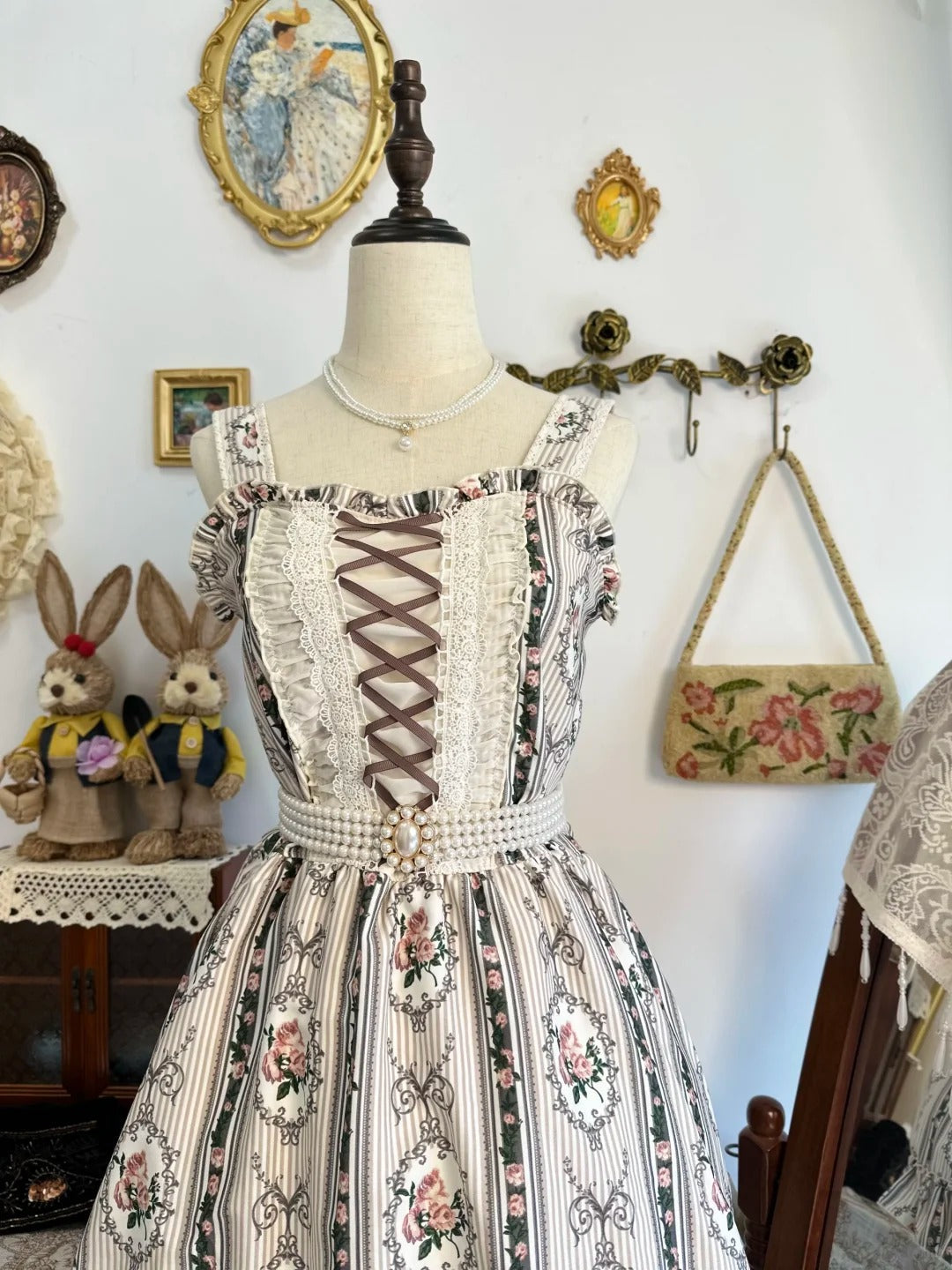 amakanas-Floral vintage short chiffon homecoming dress birthday dress gh5207