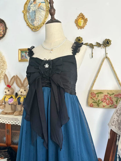 amakanas-Navy blue vintage short chiffon homecoming dress birthday dress gh5223