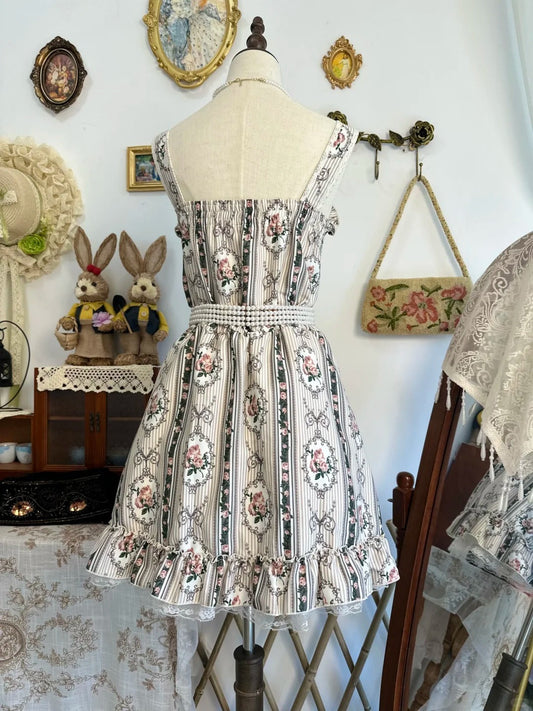 amakanas-Floral vintage short chiffon homecoming dress birthday dress gh5207