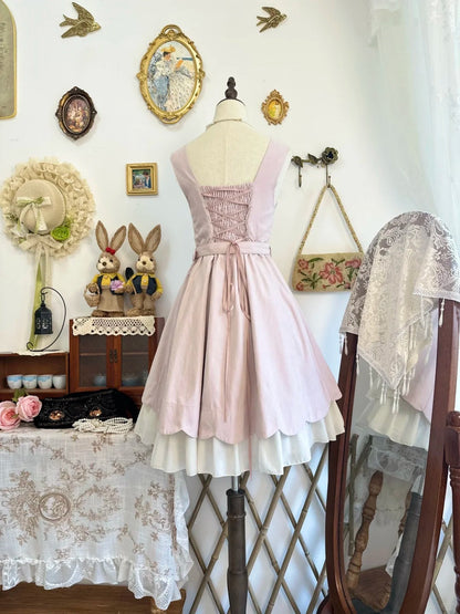 amakanas-Pink ruffled vintage short chiffon homecoming dress birthday dress gh5208