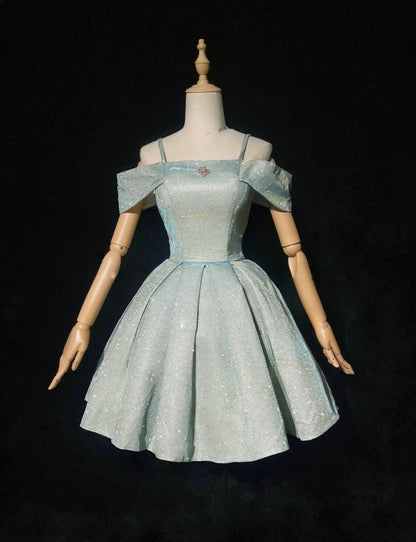 Mint Green Shiny Elegant Short Homecoming Dress Prom Dress Party Dress gh4792