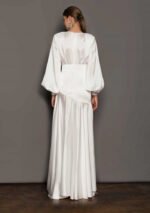 Phoebe V-neck Belted Slit Maxi Dress - Image 3