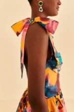 Aaliyah Floral Printed Maxi Strap Dress - Image 2