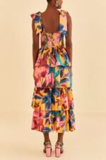 Aaliyah Floral Printed Maxi Strap Dress - Image 3