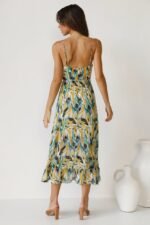 Adela Printed Ruffle Trim Midi Sundress - Image 10