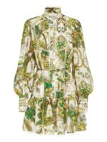Alani Printed Lace Trim Tiered MIni Shirt Dress - Image 5