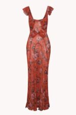 Alison Floral Printed U-Neck Maxi Dress - Image 8