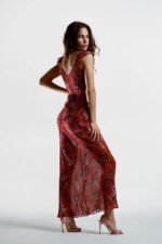 Alison Floral Printed U-Neck Maxi Dress - Image 3