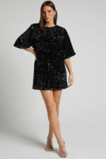 Alma Sequins Backless Mini Dress - Image 9