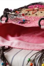 Arora Embroidered Seastar Weave Straw Tote Bag - Image 4