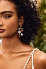 Baroque Colorful Gem Pearl Earrings - Image 4