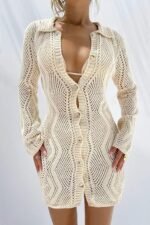 Basis crochet button-up cover-up - Image 3