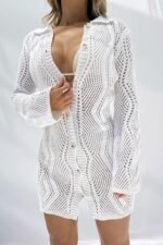 Basis crochet button-up cover-up - Image 8