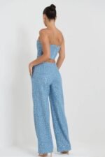 Belinda Sequins Denim Pants Set - Image 3