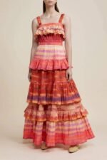 Bertina Printed Tiered Maxi Dress