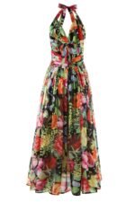 Bridget Printed Halterneck Maxi Dress - Image 4