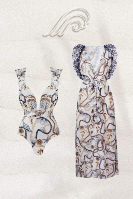 Britney Ocean Printed Two-pieces Swim Set