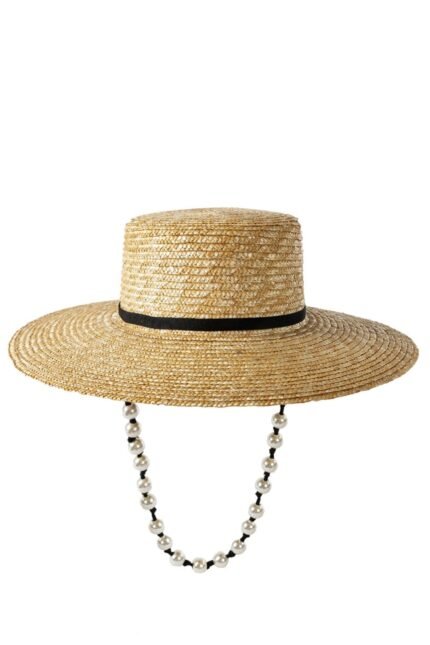 Carla Beaded Chain Straw Hat